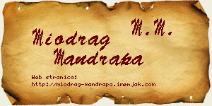 Miodrag Mandrapa vizit kartica